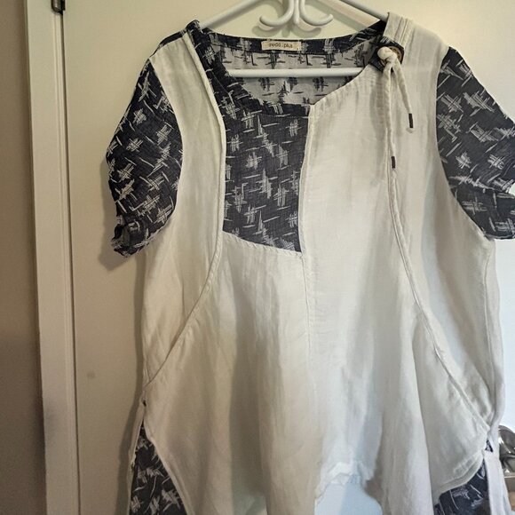 Great nautical Style Top 100% Linin - Picture 3 of 9